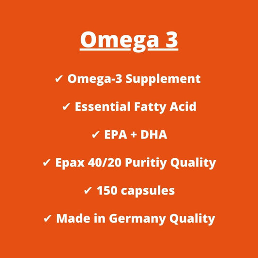 OMEGA 3 - integratore di Omega 3 con grande quantità di acidi grassi essenziali insaturi (150 capsule)