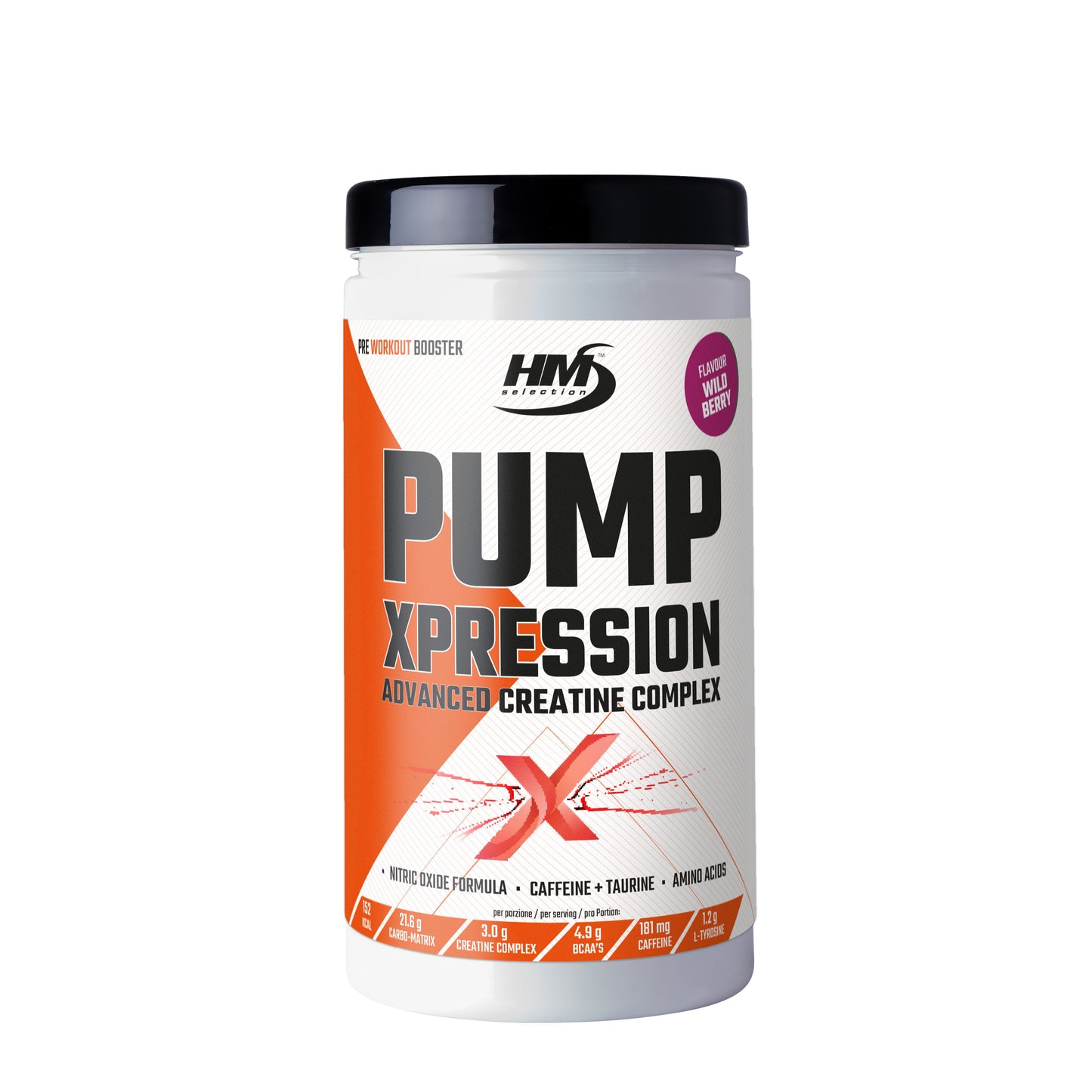 Pump Xpression, 800g - Energie-Supplement mit Aminosäuren, Kreatin, Vitaminen, Mineralien und Koffein