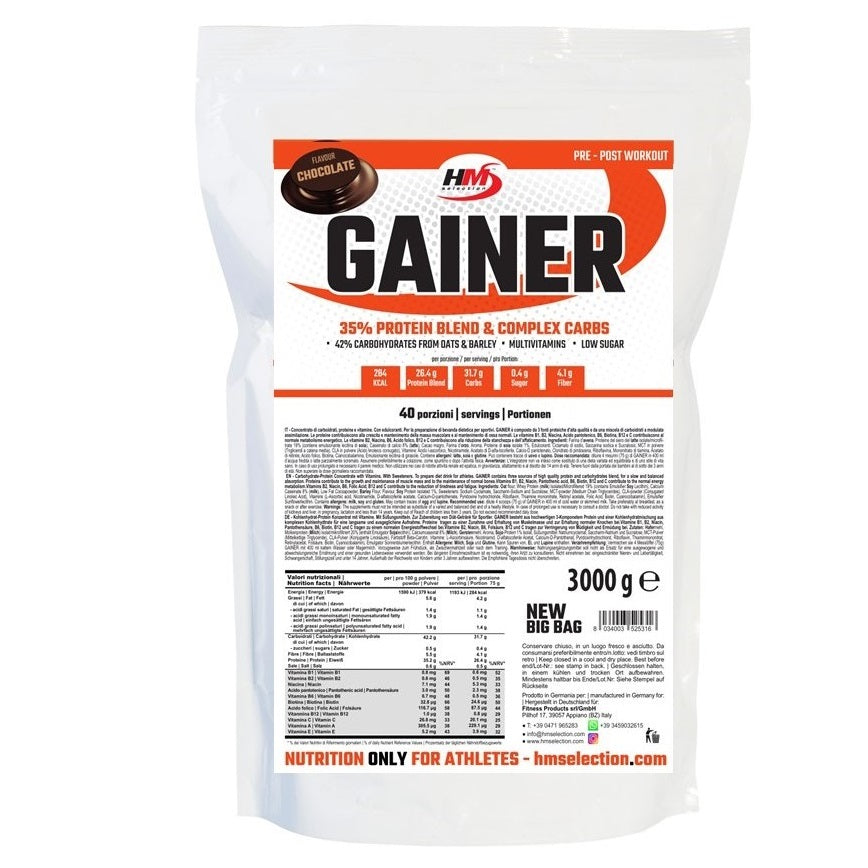 GAINER, 3000g - concentrato a base di carboidrati, proteine, vitamine e minerali
