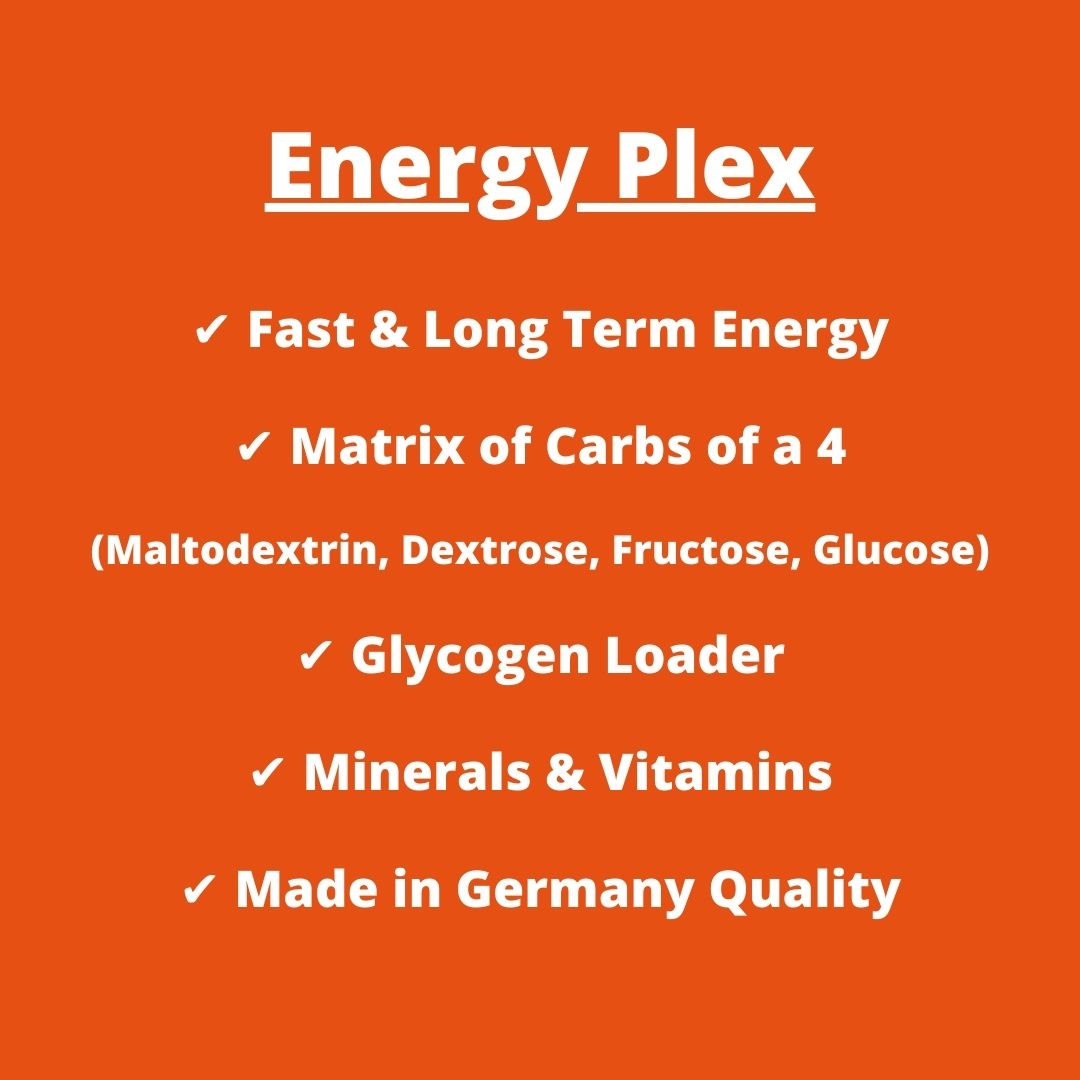 ENERGY PLEX, orange, 1000g - Produkt auf Basis von Kohlenhydraten, Mineralien und Vitaminen